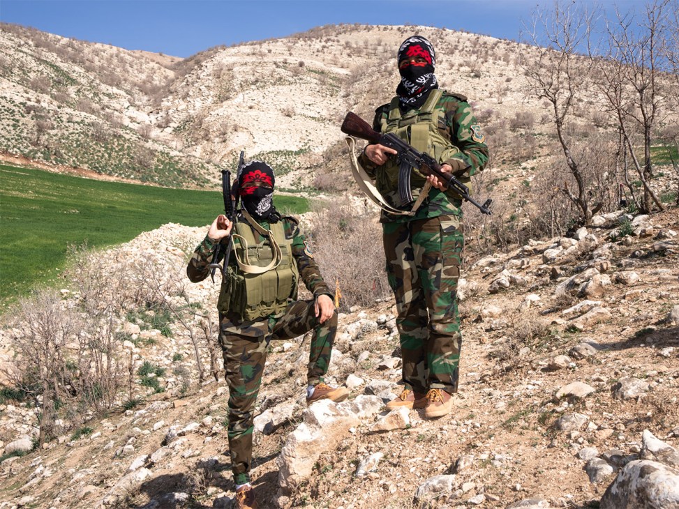 PAK fighters in full military uniform and battle gear