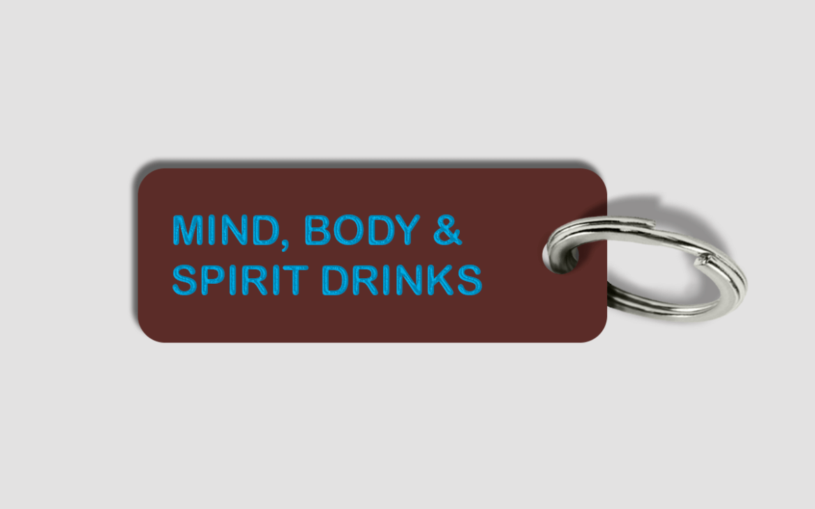 MInd, Body & Spirit drinks keyring
