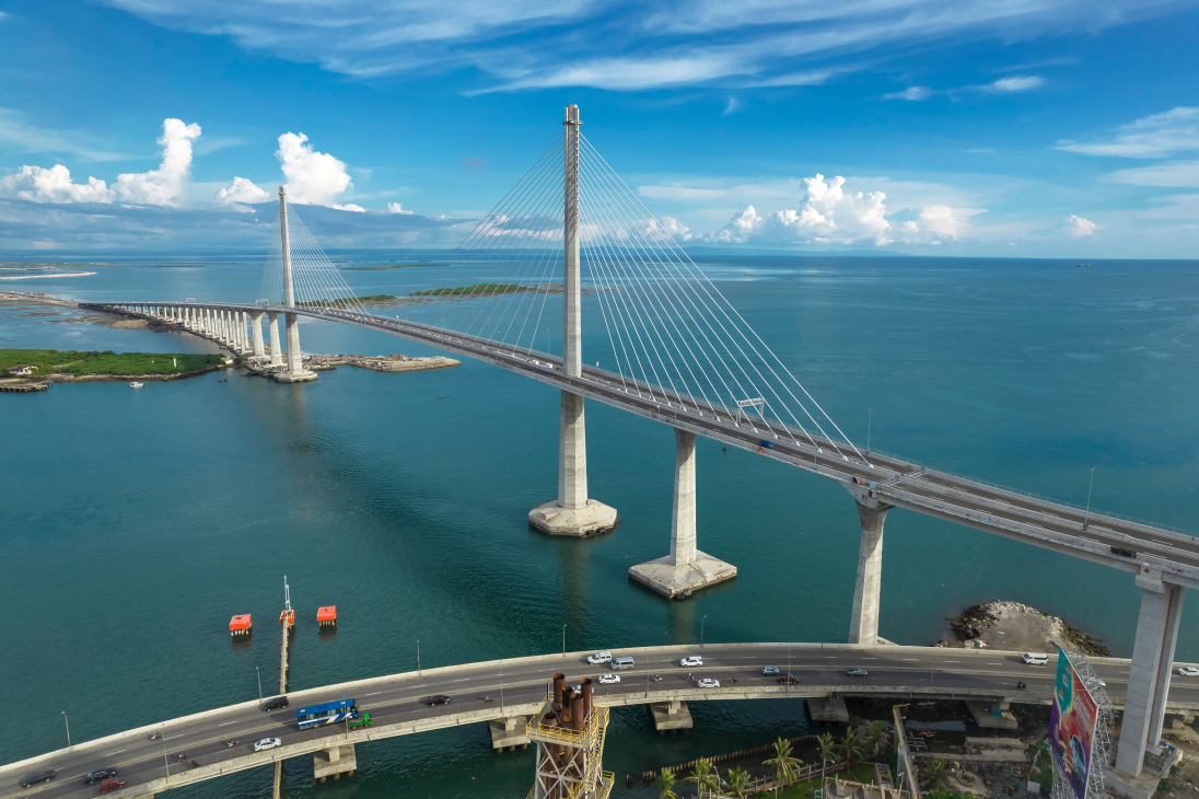 aerial view of the CCLEX Bridge in The Philippines