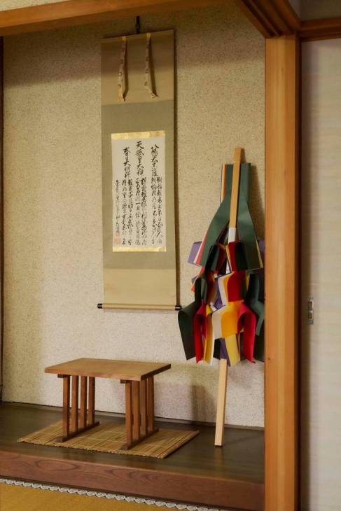 An interior view of a shrine.