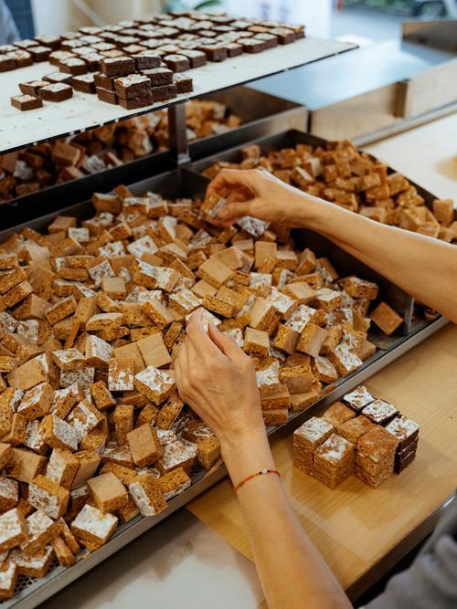 An array of biscuits.