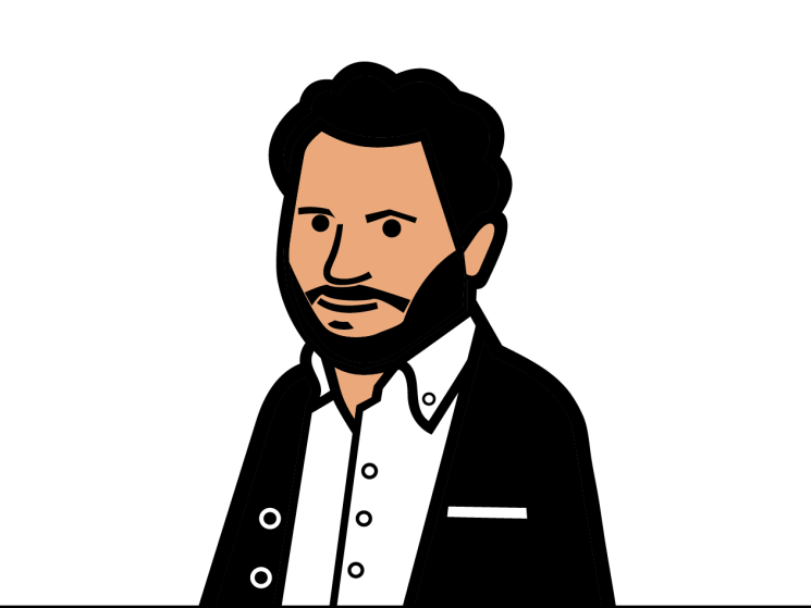 Sasha Issenberg illustrated headshot