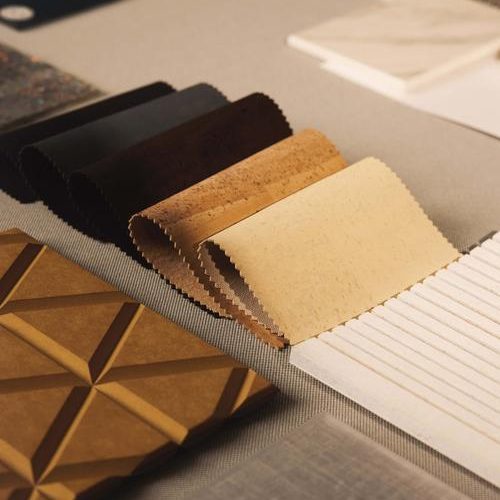 A selection of fabrics for upholstery.