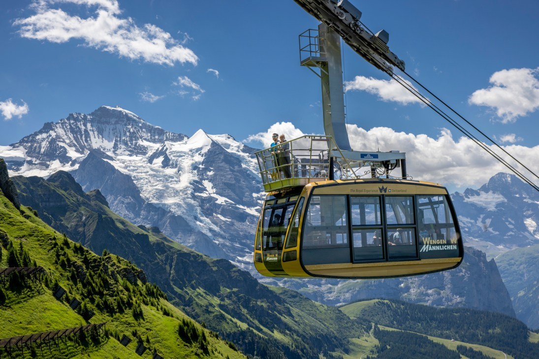 A cable car in the Jungfrau Region.