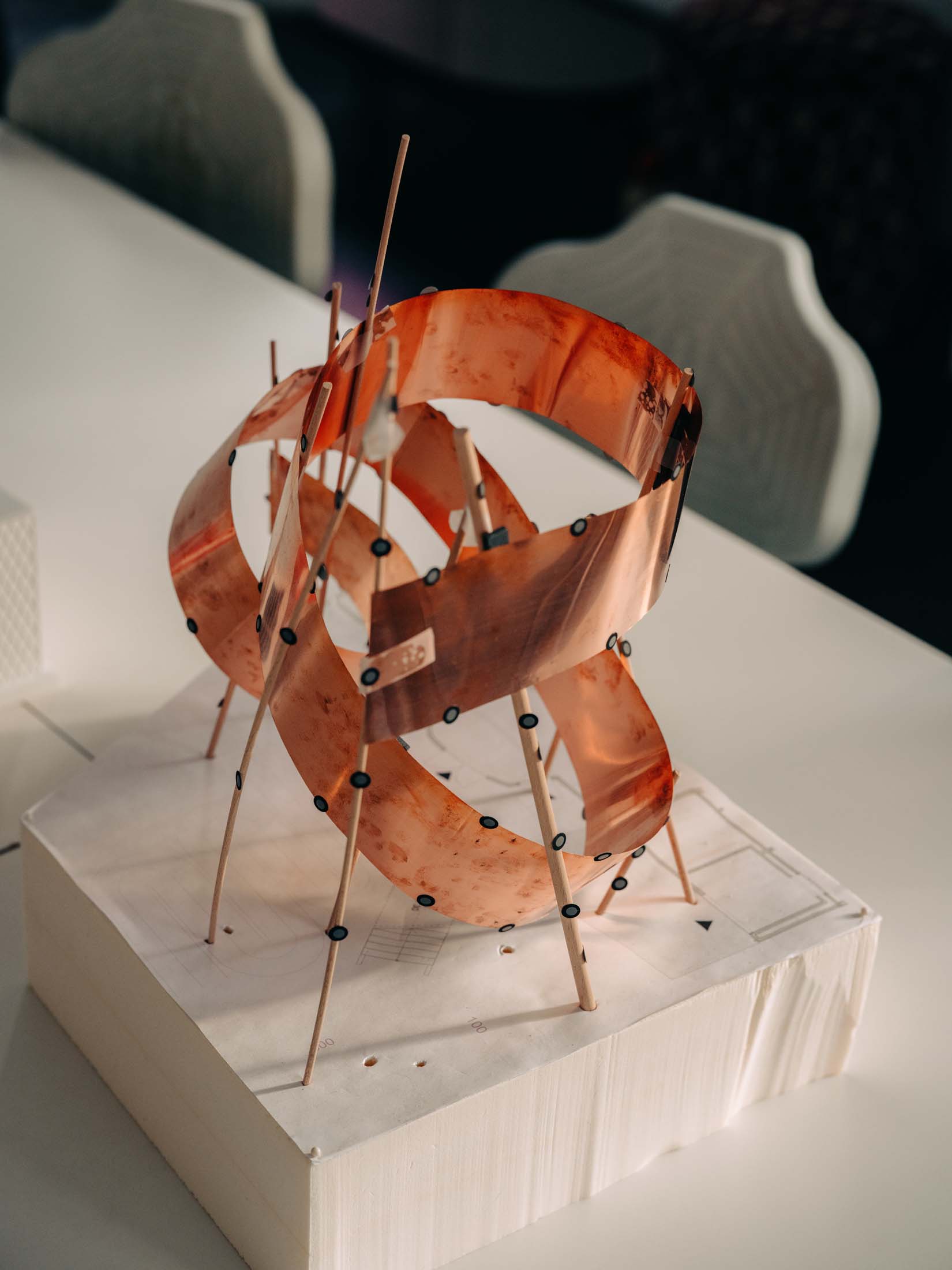 An early maquette of the design for the Austria Pavilion.