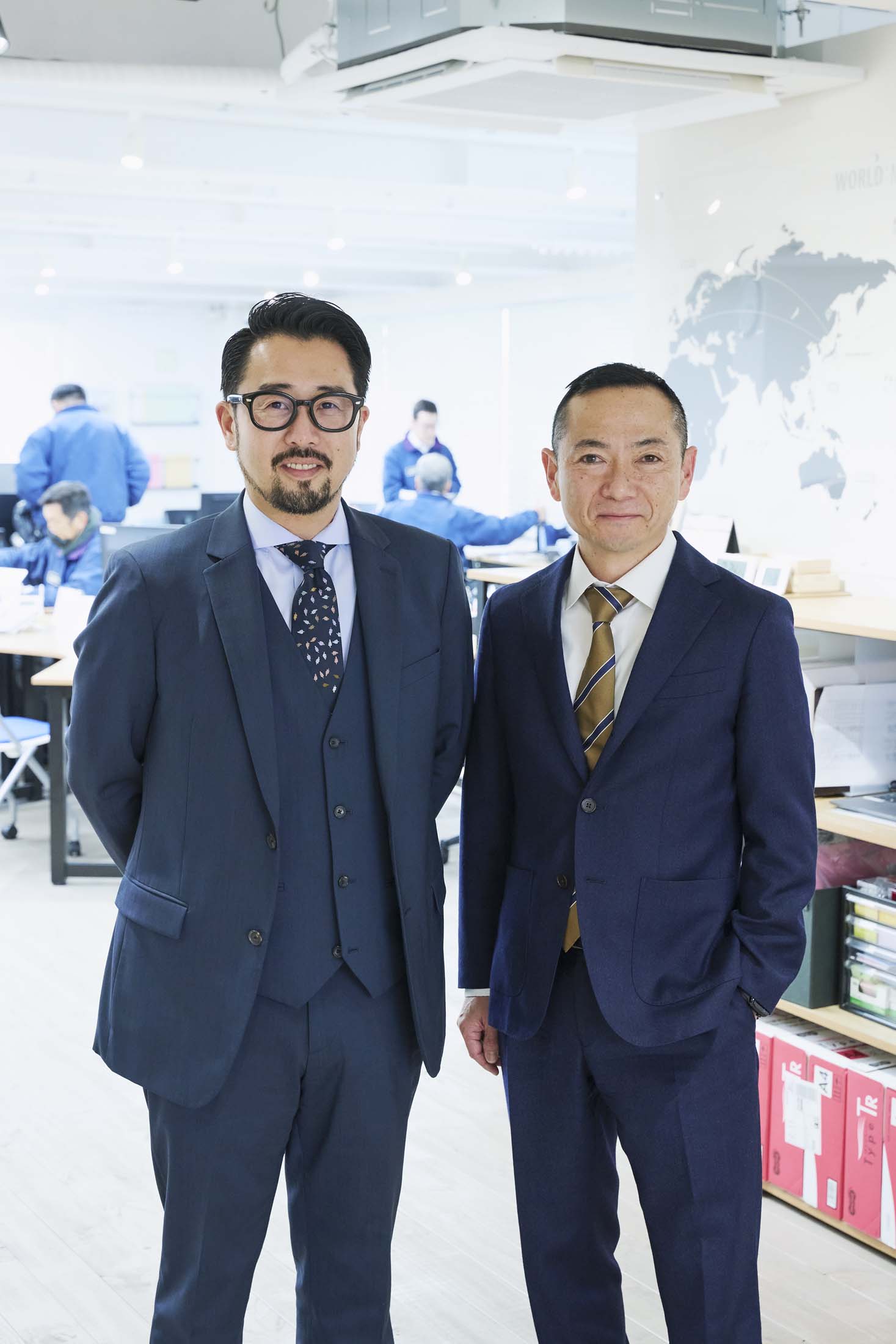 Shinohara Shoten president Yuichi Shinohara and project lead Yoshinori Yajima.