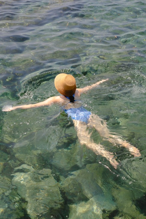 Person swimming 