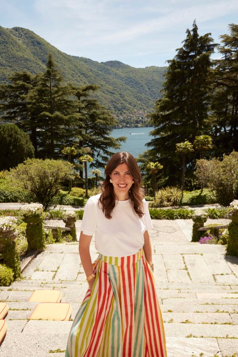Valentina de Santis outside Hotel Passalacqua 