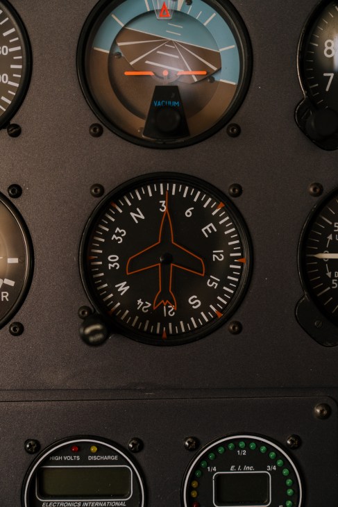 Instrument panel inside PE-201A jet