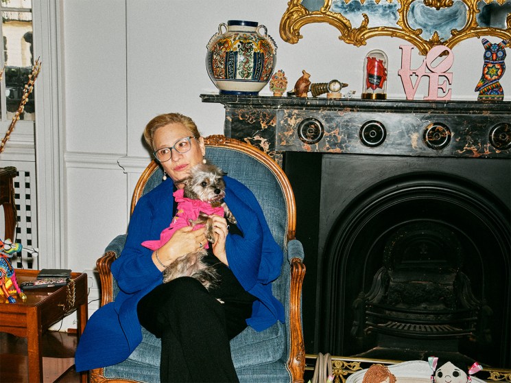 Josefa González-Blanco, Mexico’s ambassador to the UK holds her dog, Tiny Dancer