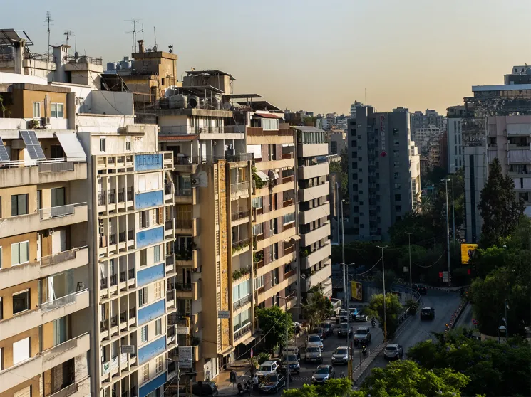 Sunset over central Beirut