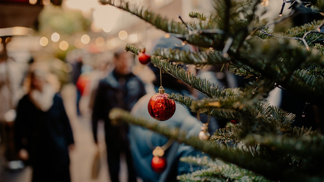 Christmas tree at the christmas market