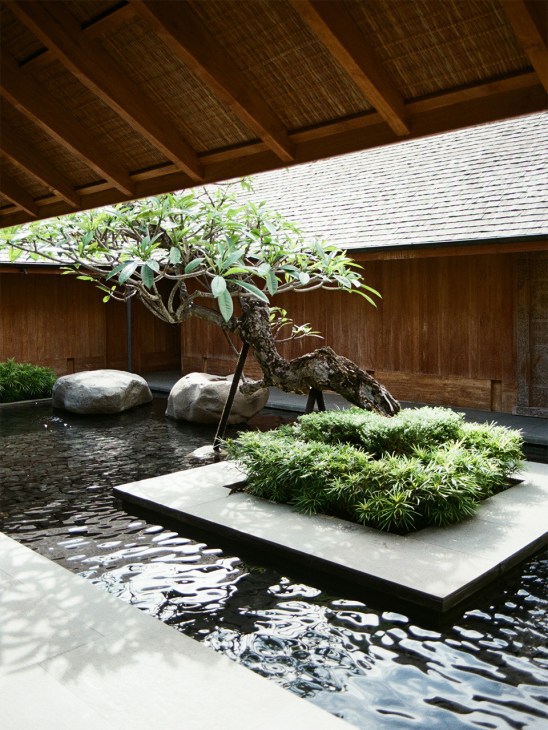 Water feature at Rumah Rubah residence and vacation rental in Bali