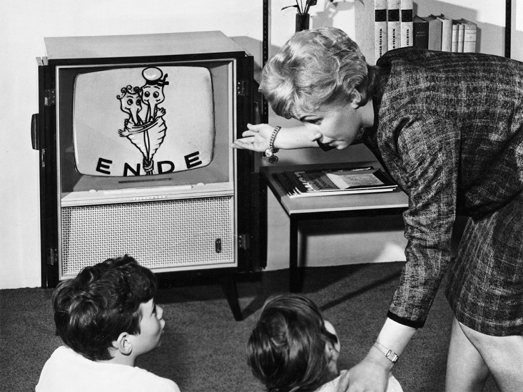People watching TV