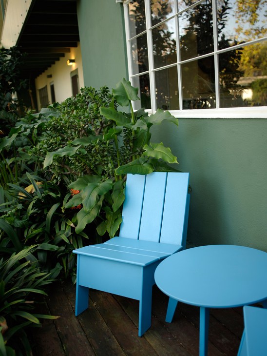 Coffee nook on the front porch