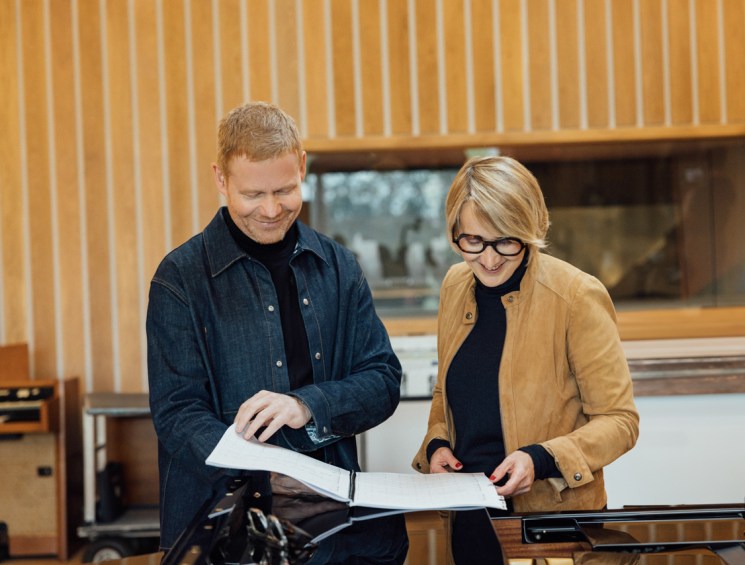 Max Richter & Julie Cavil in the studio