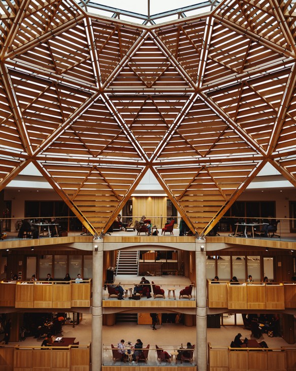Atrium of the Stephen A. Schwarzman Centre for the Humanities at the University of Oxford. 