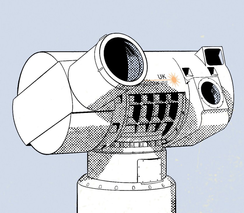 Illustration of Dragonfire laser weapon