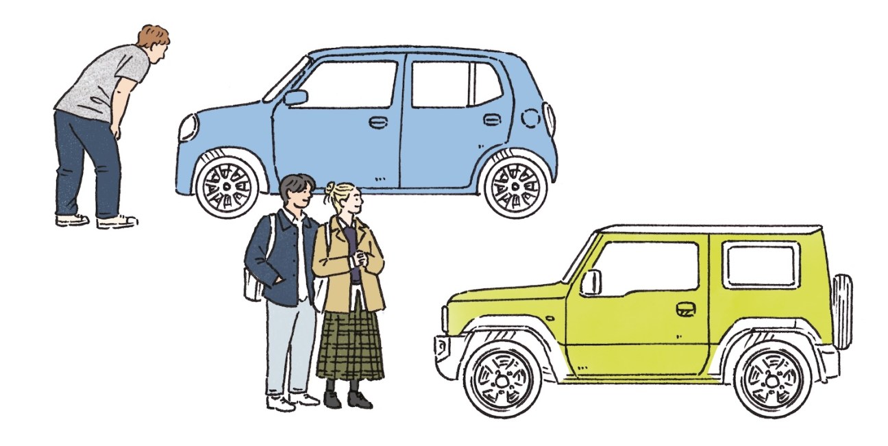 Illustration of Kei cars