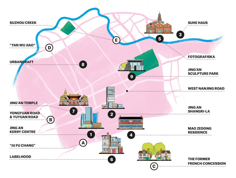 Map of Jing'an