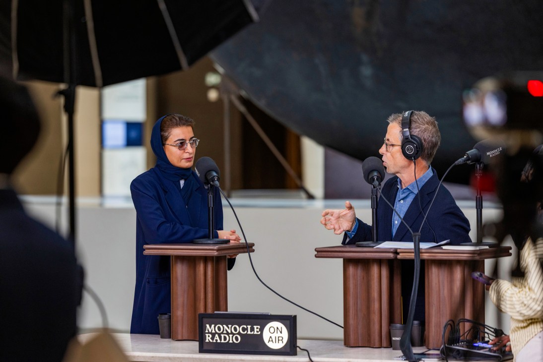 April 13, 2026-Abu Dhabi, United Arab Emirates
H.E. Noura bint Mohamed Al Kaabi
Minister of State being inteview for Monocle Radio by 
 Andrew Tuck at Zayed National Museum.

Katarina Premfor