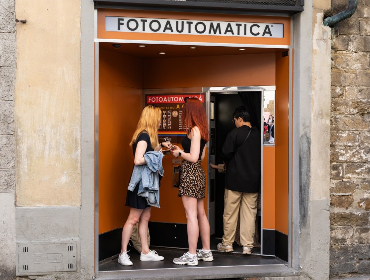 ‘Making people laugh for a few euros’: Florence’s old school photo booths bring delight to those who wait