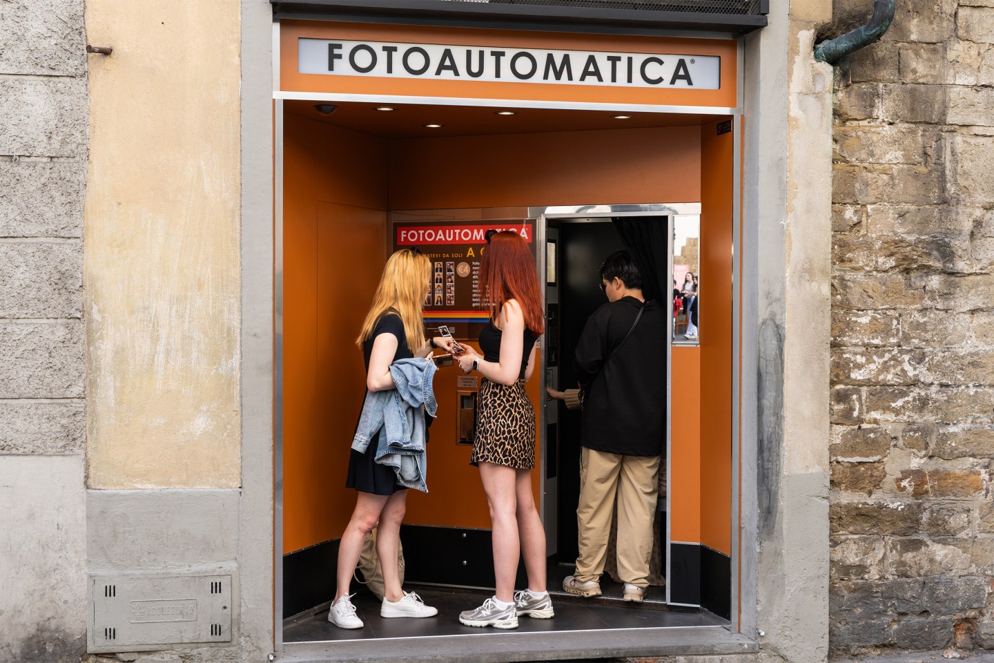 ‘Making people laugh for a few euros’: Florence’s old school photo booths bring delight to those who wait