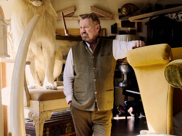 Antiquities collector James Perkins invites guests at Parnham Park to holiday among dinosaur fossils