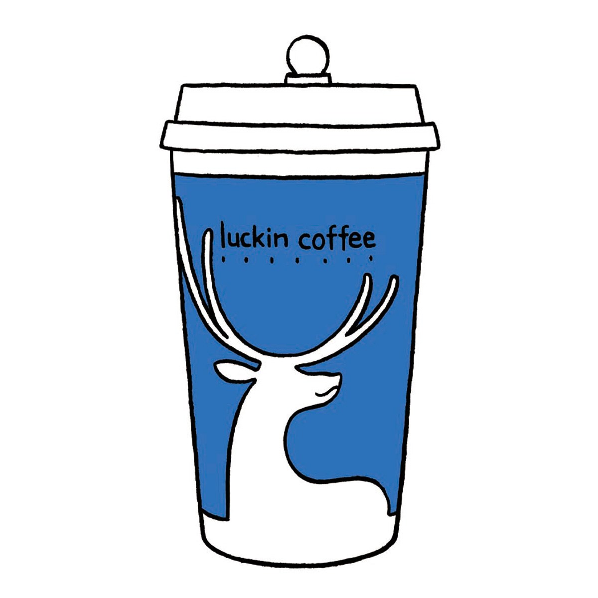 Illustration of Luckin Coffee cup