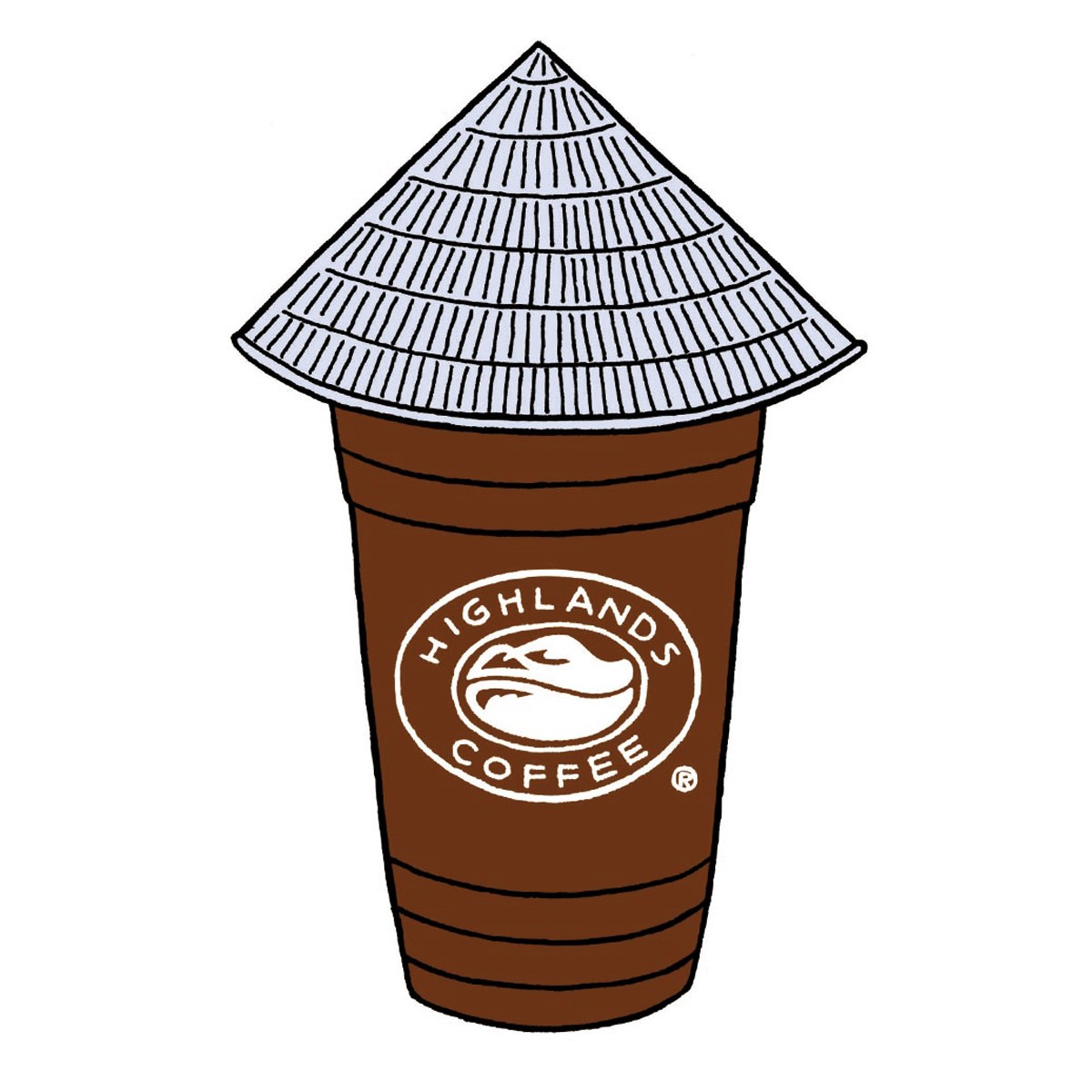 Illustration depicting Highlands Coffee