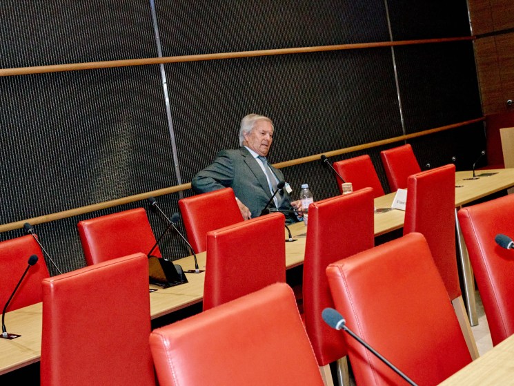 Red alert: Vincent Bolloré attends a hearing by the Public Broadcasting Inquiry Committee