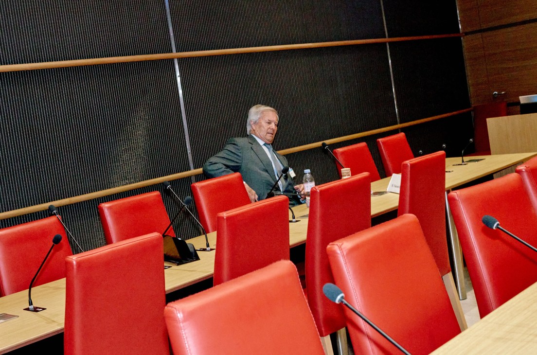 Red alert: Vincent Bolloré attends a hearing by the Public Broadcasting Inquiry Committee