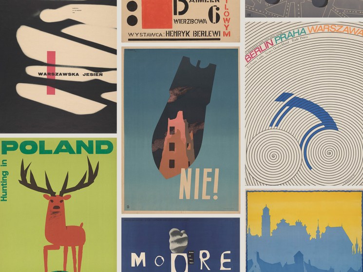A photo showing a collage of posters.