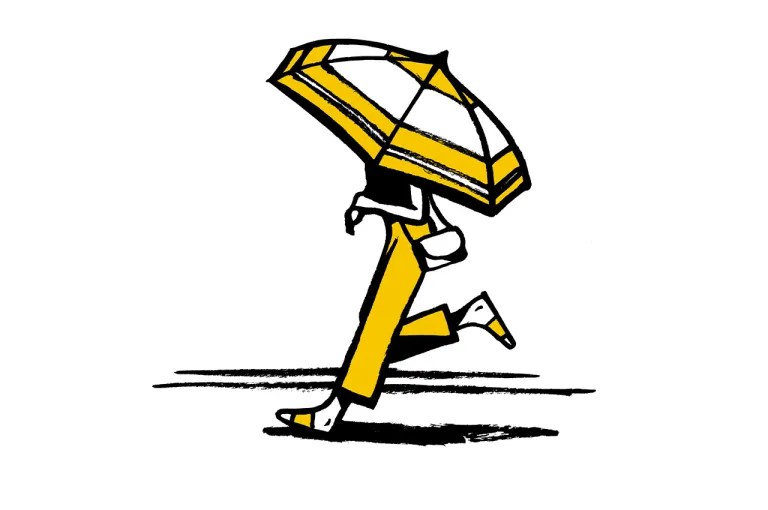 An illustration of an umbrella