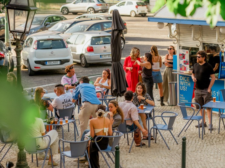 Fashion label +351’s Lisbon café kiosk lets you get to know the brand over coffee – and a game of backgammon