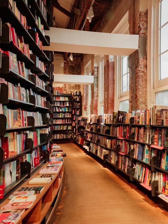 Bookshelves in ABC bookshop, Centrum, Amsterdam