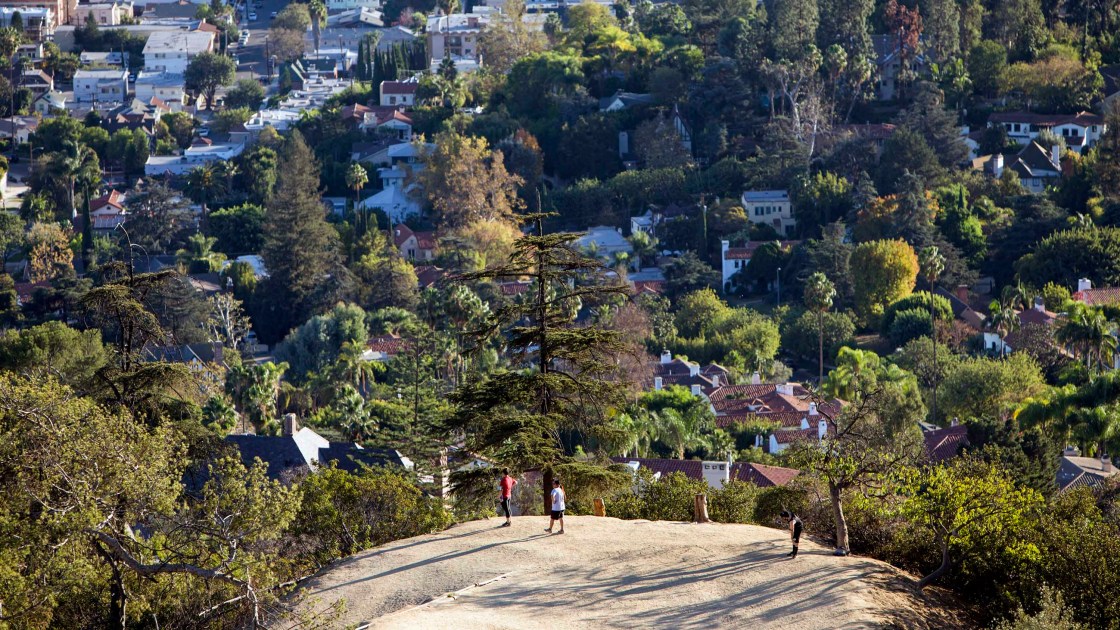 Griffith Park Hiking Trail, View from Observatory, Los Angeles, California, USA