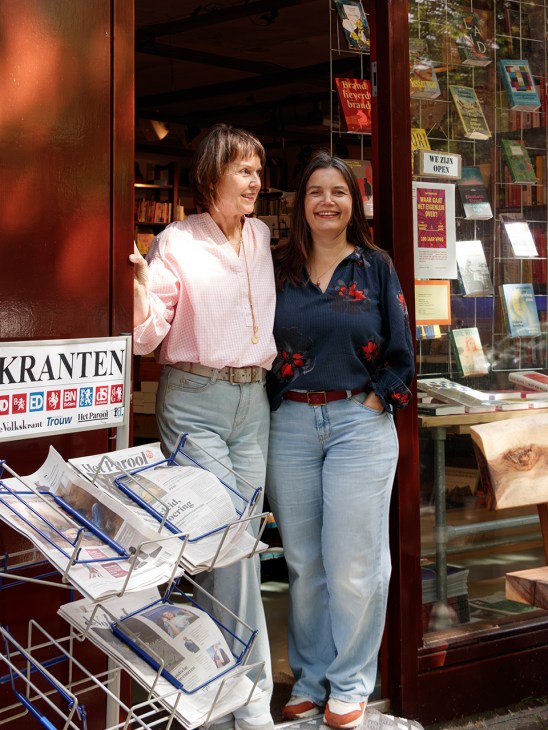 Owners of De Boekhandel van Pampus book shop in Amsterdam