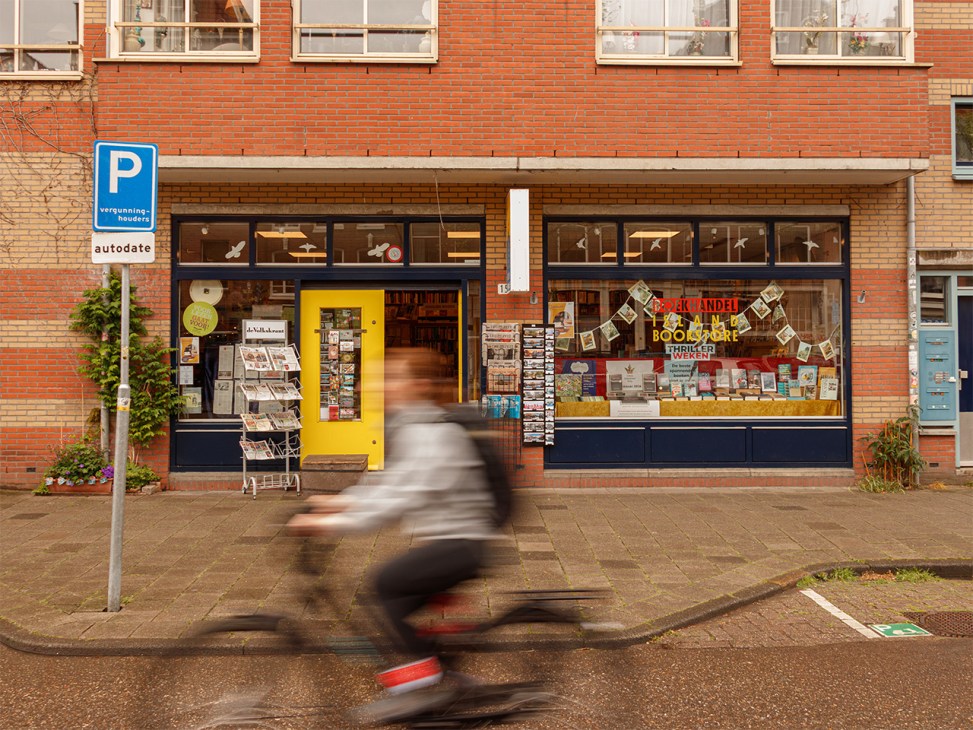 Exterior of Island Boekholt book shop in Amsterdam