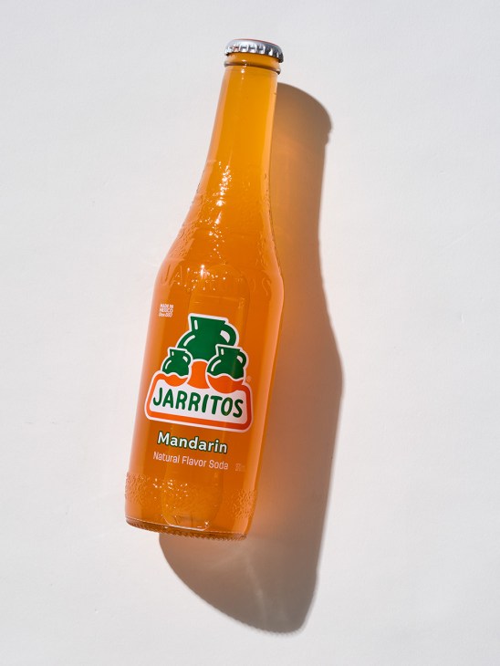 A bottle of Jarritos soda