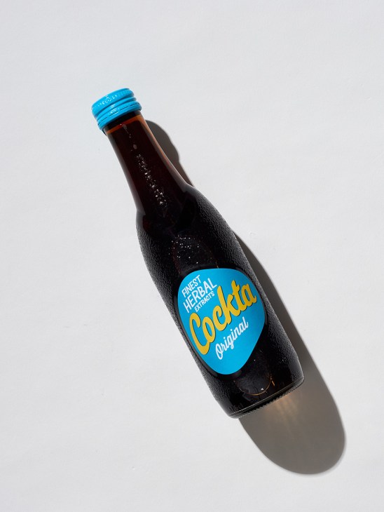 A bottle of Cockta