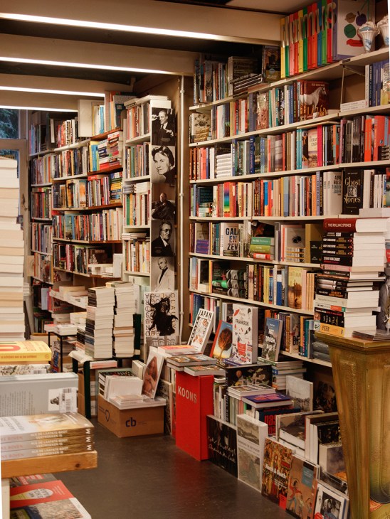 Inside Minerva book shop in Amsterdam