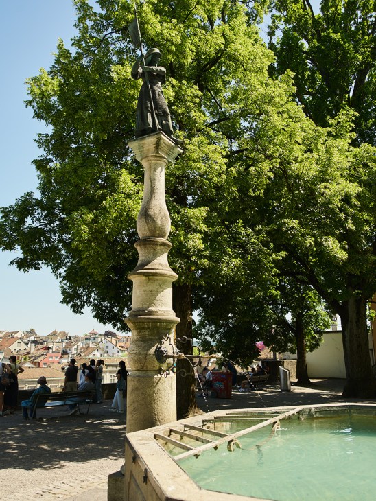 Hedwig Fountain on the Lindenhof hill in Zürich’s old town