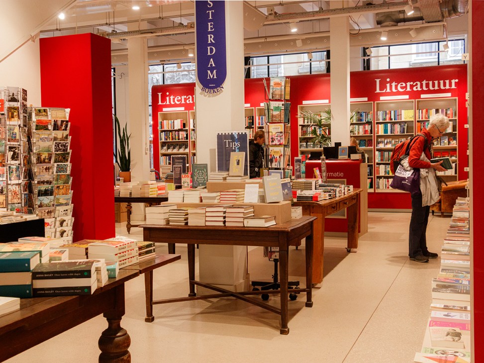 Inside Scheltema bookshop in Amsterdam