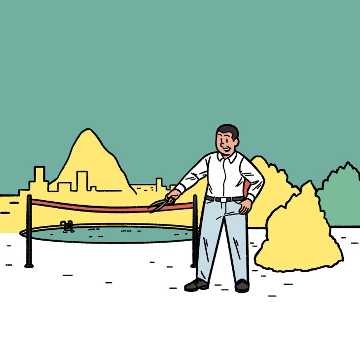 Illustration of man in Cape Town