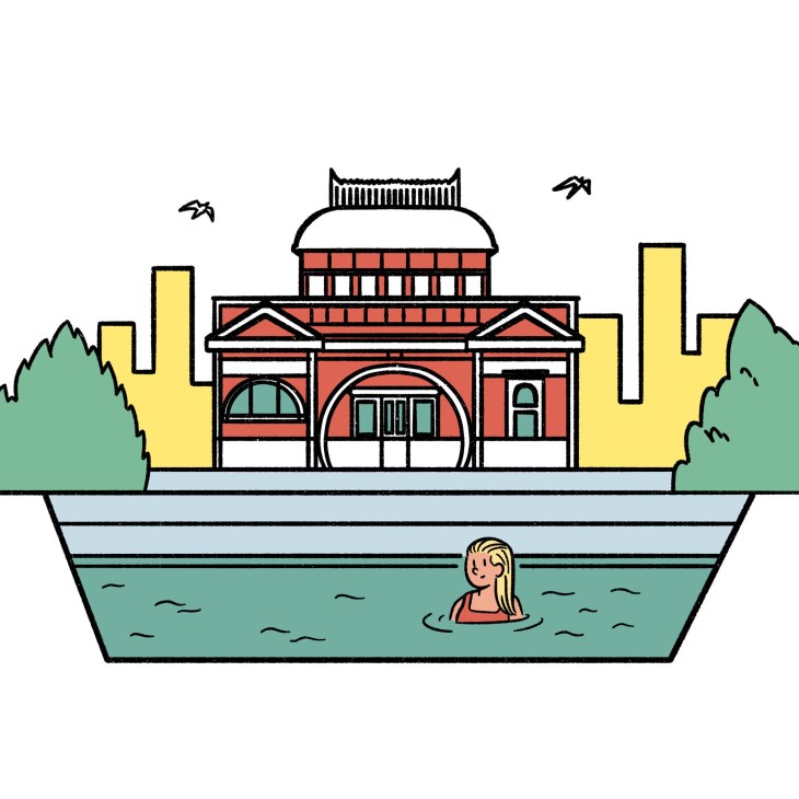 St Kilda promenade illustration