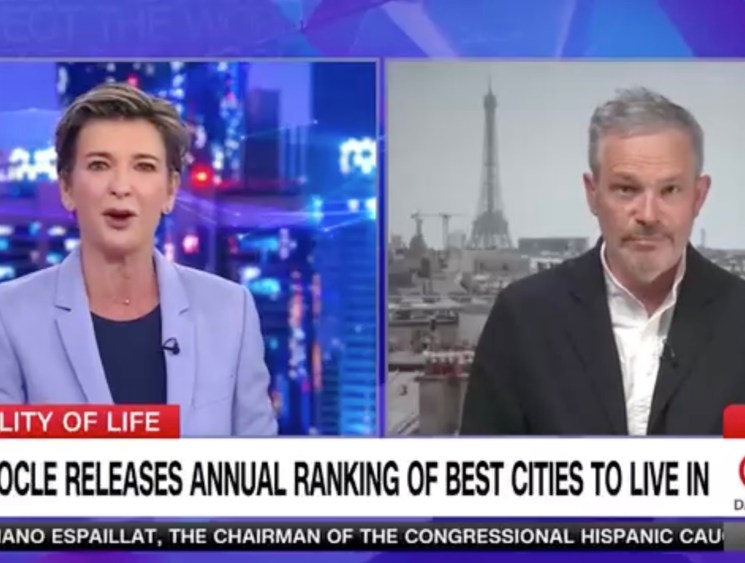 Tyler Brûlé introduces Monocle’s 2026 Quality of Life survey on CNN