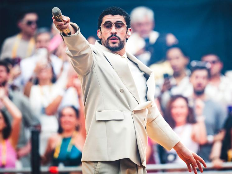Bad Bunny performs in concert during his "DeBI TiRAR MaS FOToS" Tour at Metropolitano Stadium on May 30, 2026 in Madrid, Spain