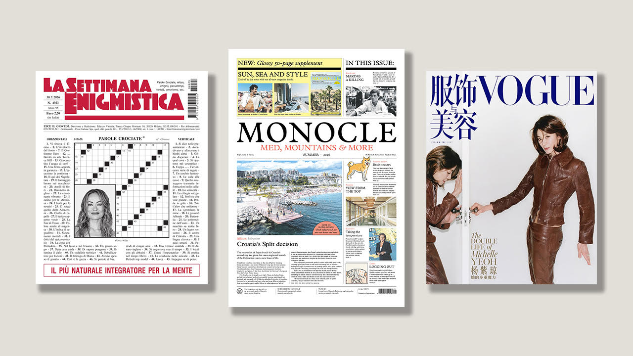 Monocle’s ‘Med, Mountains & More’, the puzzling ‘La Settimana Enigmistica’ and China’s booming magazine scene