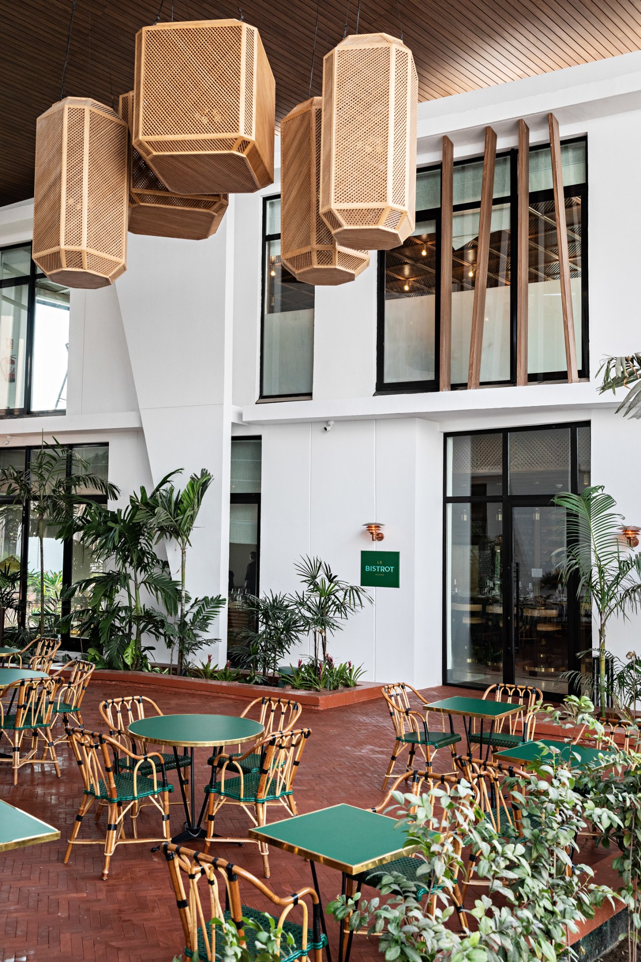 La Maison Palmier hotel exterior showing whitewashed facade in Abidjan